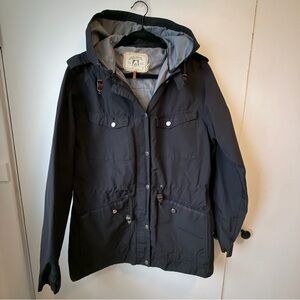 Sierra Designs Hooded Utility Jacket Black XL PNW Rain Layer